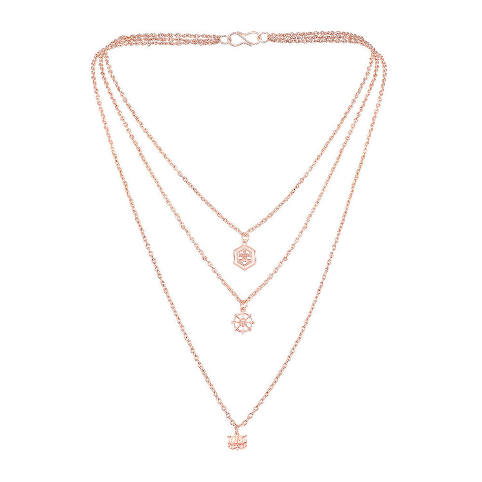Hexagone Chain Pendants in Sterling Silver for Women | Bridal Jewellery India