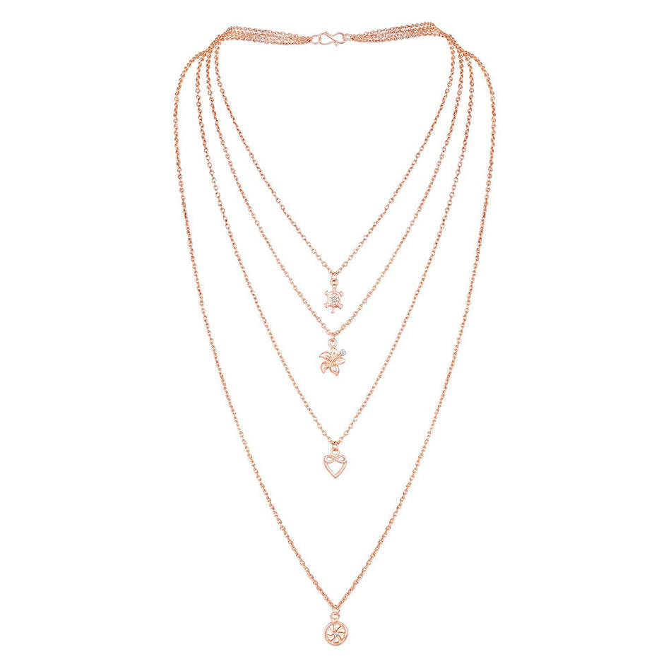 Multi Layered Necklace in Sterling Silver
Tortoise Heart | Bridal Jewellery India