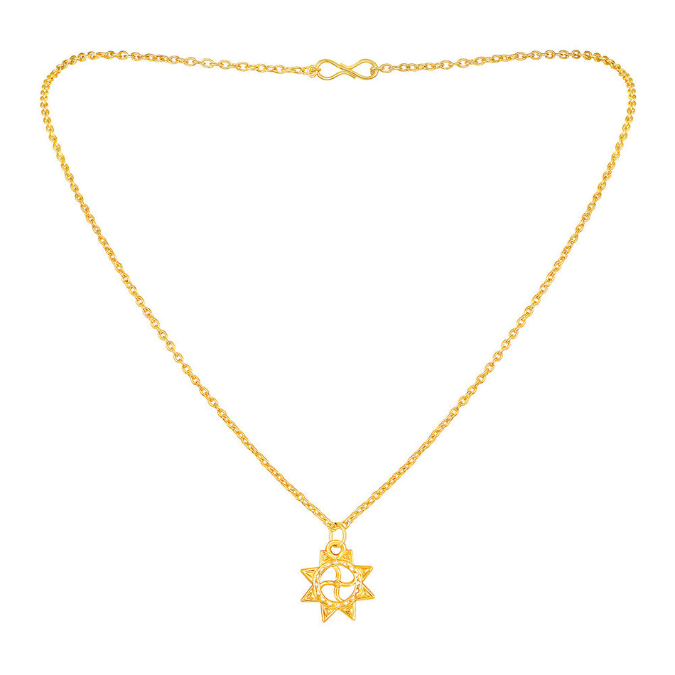 Gold Plated Sun Pendant for Men Women | Bridal Jewellery India