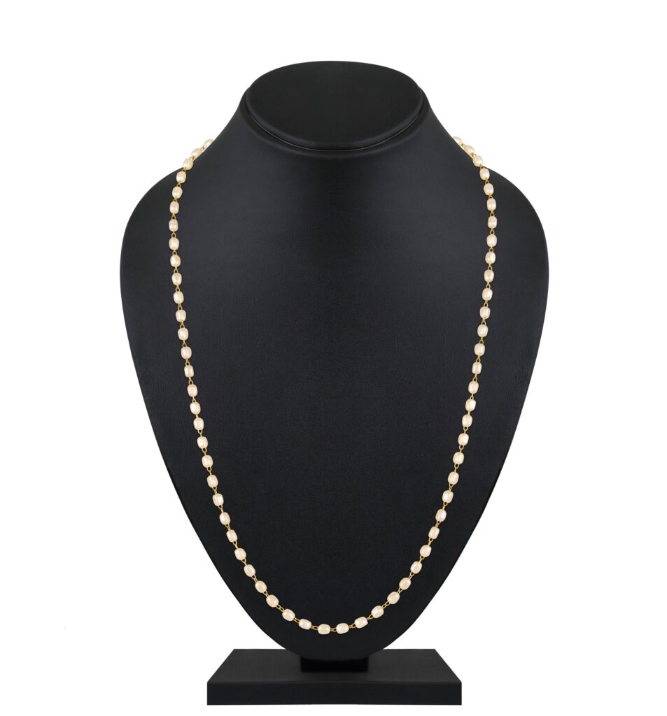 White Pearl Gold Tone Necklace Women Occasion | Bridal Jewellery India