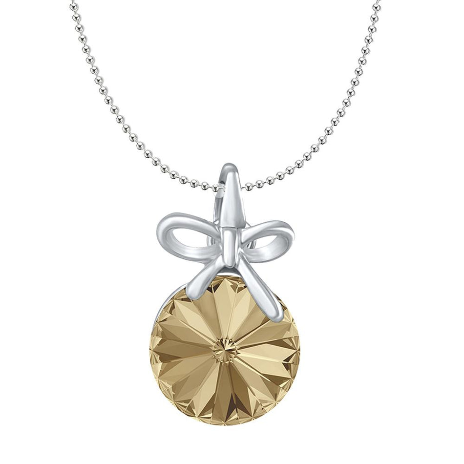 Mahi Bow Necklace in Sterling Silver | Bridal Jewellery India