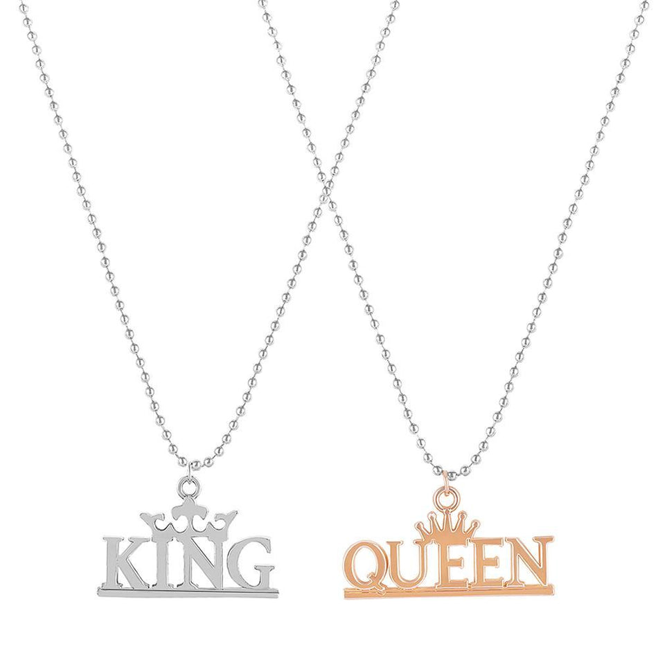 Mahi King Queen Couple Chain in Sterling Silver for Men | Bridal Jewellery India