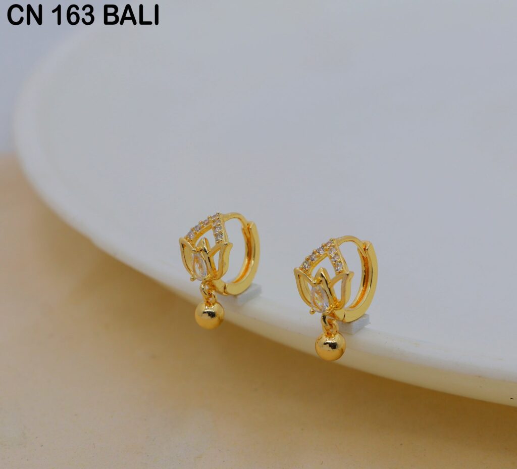 Dye Gold Plated Bali Earrings Set | Bridal Jewellery India